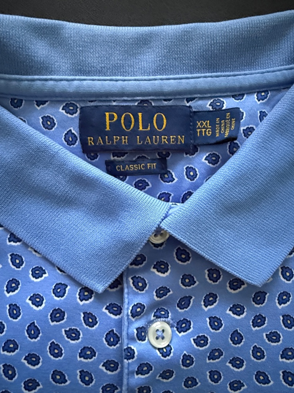 Polo by Ralph Lauren Light Blue Mini Dot Polo Shirt - Picture 2 of 6